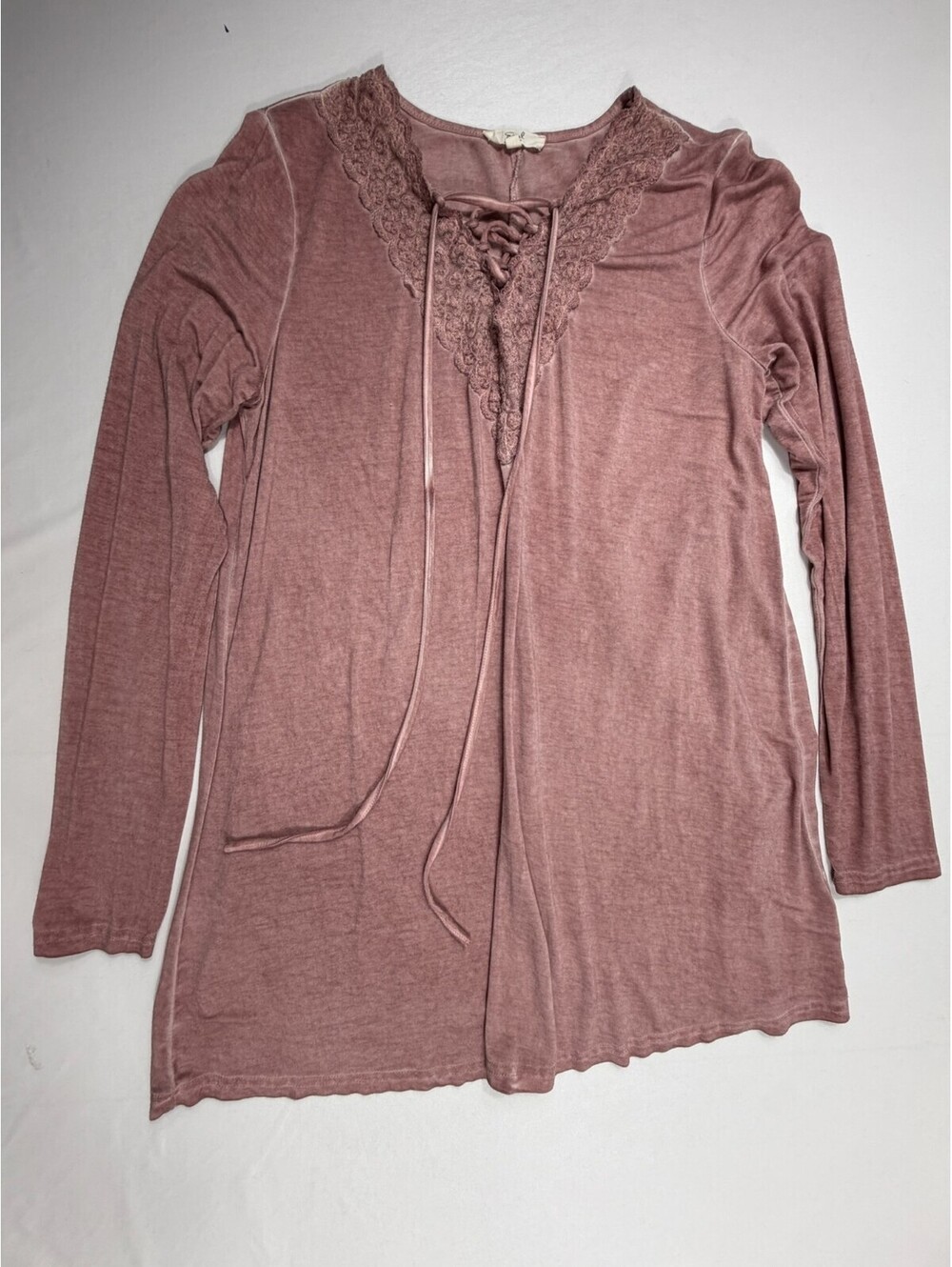 Easel Los Angeles Women's Long Sleeve Lace-Up Blouse Size S